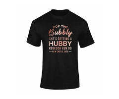 Personalised Bubbly Hubby Hen T-Shirt