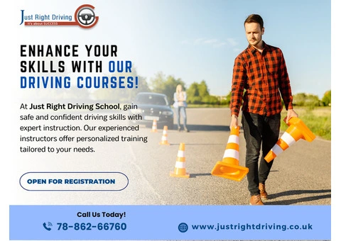 Join Just Right Driving School in Swindon for Quality Instruction and Personal Attention