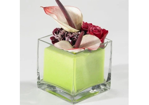 Buy FLORALCRAFT® 10cm Glass Cube At Wholesale Prices - 2/2
