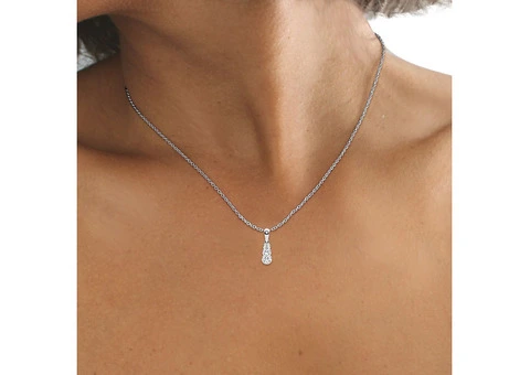 Elegant Drop Diamond Pendant - Perfect for Any Occasion!