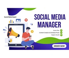 I will be your social media marketing manager and digital marketing content creator