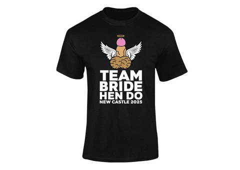 Personalised Rude Wings Team Bride Hen T-Shirt