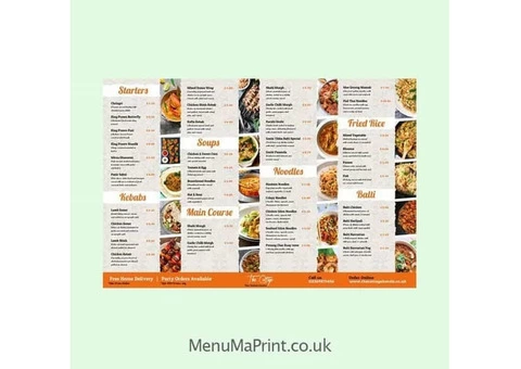 A3 Flyer & Leaflet Printing | A3 Leaflet Printing UK | MenuMa