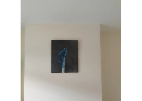 Beautiful Bluebird Hand Painted Wall Art - 4/4
