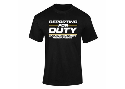 Personalised Reporting for Duty Hen T-Shirt