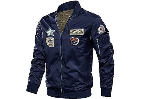 Jorde Calf Men's Lightweight Flight Bomber Jacket: Stylish Casual Zip-Up - 1/3