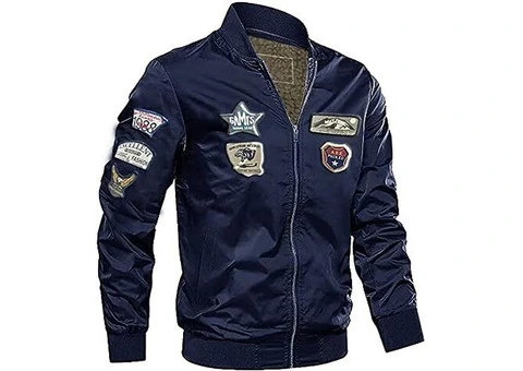 Jorde Calf Men's Lightweight Flight Bomber Jacket: Stylish Casual Zip-Up - 3/3