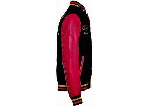 Jorde Calf Men's HBCU High School Varsity Bomber Jacket - 2/3