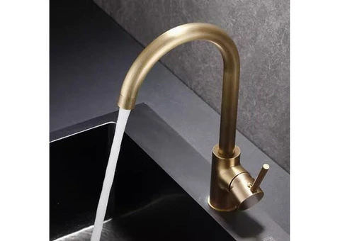Antique Brass Monobloc Free 360 Degree Swivel High Arc Single Handle Kitchen Sink Tap TA0162 - 3/4