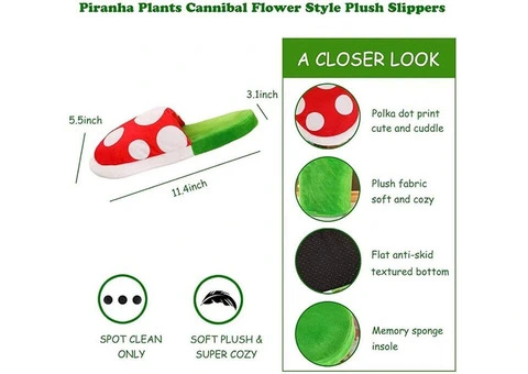 Piranha Plants Plush Home Wear Hausschuhe Cannibal 240803 - 2/2