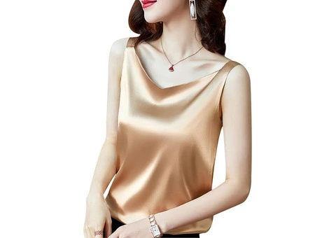 Ladies Silk Camisole Vest Top Cami Tank0803