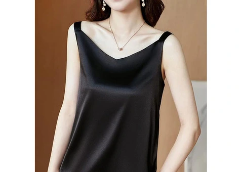 Ladies Silk Camisole Vest Top Cami Tank0803 - 2/2