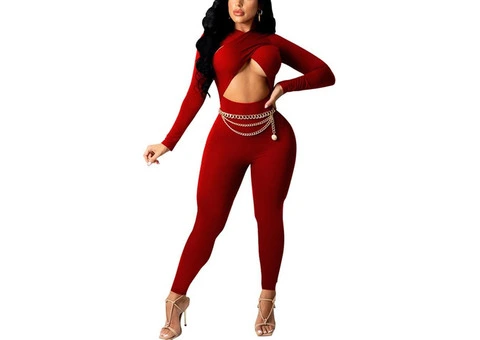 Long Sleeve Sexy Bodycon Jumpsuit0803 - 2/2
