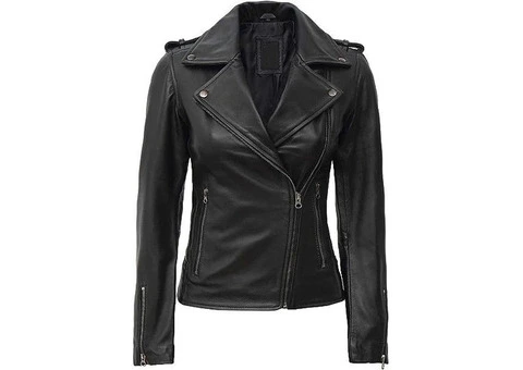 Slim Fit Motorcycle Lambskin Leather Jacket - 2/2