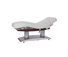 Beauty Bed With 4 Motors In White With Dark Wood Finish | BSE