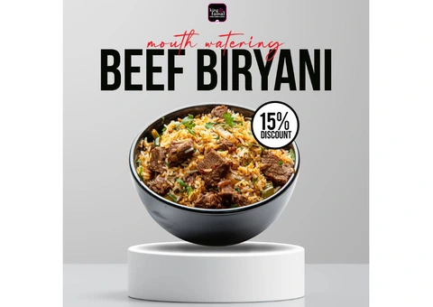 King Faisal Indian Cuisine – Savour 15% OFF on Beef Biryani at the Best Indian Takeaway in Newcastle