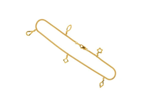 22ct Real Gold Asian/Indian/Pakistani Style Anklet: A Timeless Treasure - 2/3