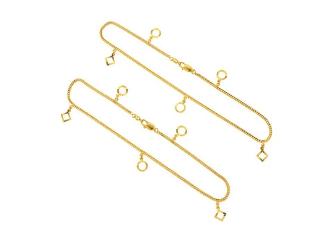 22ct Real Gold Asian/Indian/Pakistani Style Anklet: A Timeless Treasure - 3/3
