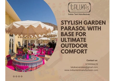 Stylish Garden Parasol with Base for Ultimate Outdoor Comfort
