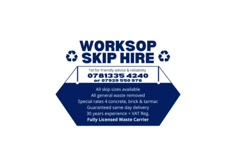 Quick and Convenient Same Day Skip Hire Worksop with Worksop Skip Hire