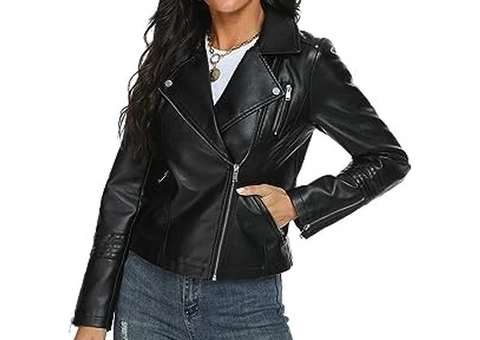 Jorde Calf Women’s Black Asymmetric Lambskin Leather Jacket - 3/3