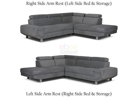 Arctic Luxury Style Sleeper Sofa Bed With Massive Storage (Dark Grey) - 3/9