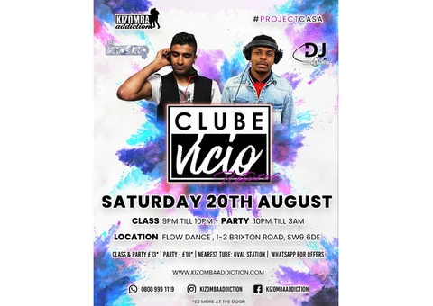 Clube Vicio - Kizomba Party & Dance Classes Every Saturday Night!