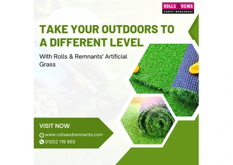 Take Your Outdoors to a Different Level with Rolls & Remnants' Artificial Grass