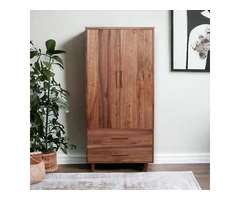 Elegant Walnut Cupboard Timeless Storage by Nismaaya Decor.