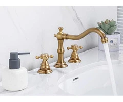Classic Widespread Bathroom Sink Tap - Antique Brass Finish T0477B