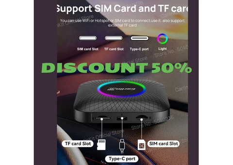 CarlinKit 8G 128G Android 13 SDM6225 CarPlay AI Box LED Customize Wireless CarPlay