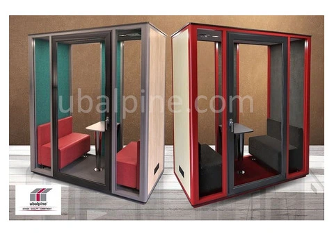 Sound Proof Modular Office Telephone Booth and Meeting Pods