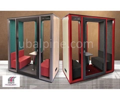 Sound Proof Modular Office Telephone Booth and Meeting Pods