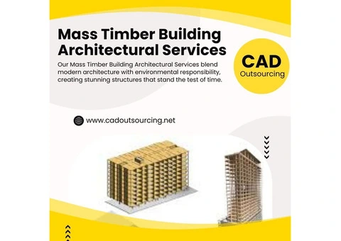 Top-Quality Mass Timber Building Architectural Services by CAD Outsourcing in Glasgow, UK
