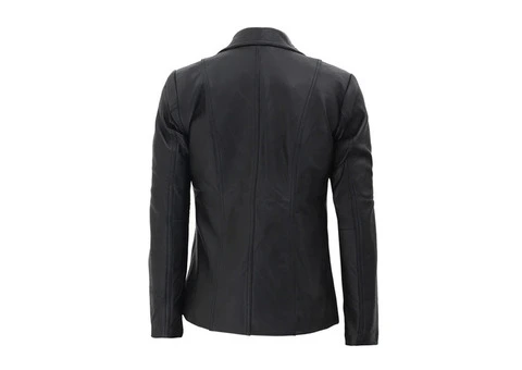 Elevate Your Style with a Black Leather Blazer Jacket - 2/2