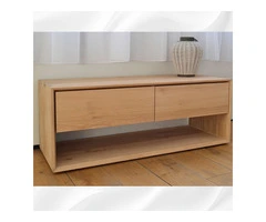 Classic Oak Wood Media Unit by Nismaaya Decor Timeless Style and Functionality.