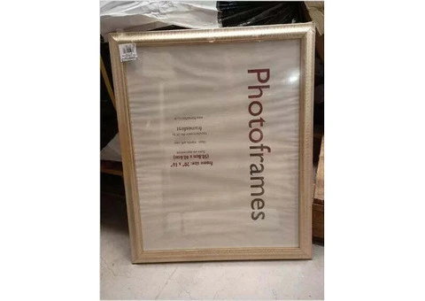 **Classic 20" x 16" Gold-Trimmed Glass Photo Frame**
