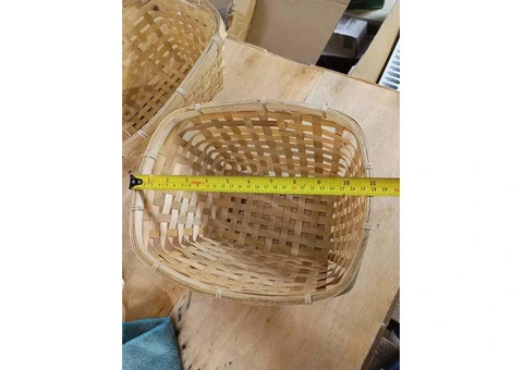 **Pair of Wicker Storage Baskets - 28x23cm** - 2/4