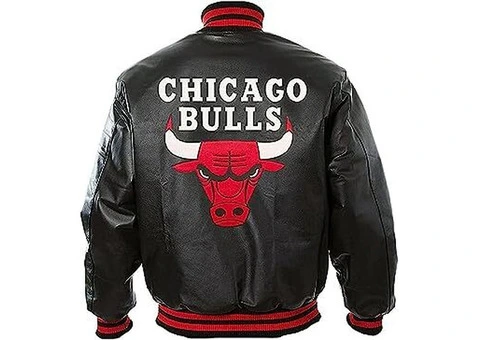 Jorde Calf Men’s Chicago Baseball Bomber Leather Jacket - 3/3