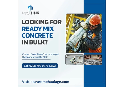 Best Ready Mix Concrete Supplier in London-Save Time Concrete