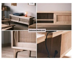 Oakwood Media Unit – Stylish and Functional Storage for Your Living Room