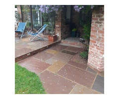 Upgrade Your Outdoors with Raj Blend Indian Sandstone Paving Slabs – 18mm Calibrated Patio Pack
