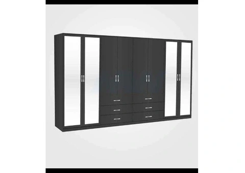 1,2,3,4,5,6,7,8 Door wardrobe with chest of drawer and bedside ready for free shipping - 13/24