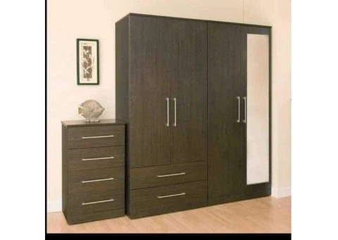 1,2,3,4,5,6,7,8 Door wardrobe with chest of drawer and bedside ready for free shipping - 14/24
