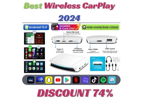 Carlinkit UHD TV Box Android 13.0 Qualcomm 8-Core Wireless CarPlay