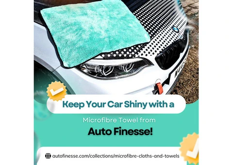 Keep Your Car Shiny with a Microfibre Towel from Auto Finesse!