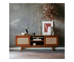 Modern Charm with Classic Teakwood Media Units