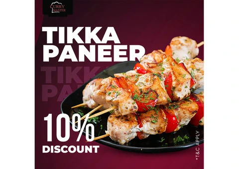 10% Off Tikka Paneer at Curry Master in Bournemouth