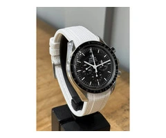 Omega Swatch Moonswatch Speedmaster Rubber Strap 20mm Snoopy & Watch Tool