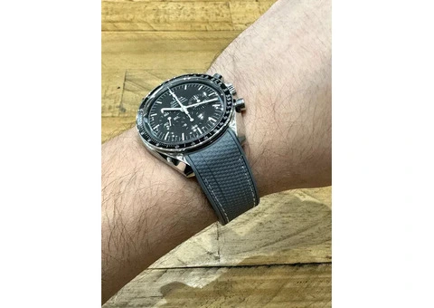Omega Swatch Moonswatch Speedmaster Rubber Strap 20mm Dark Grey & Watch Tool - 2/5